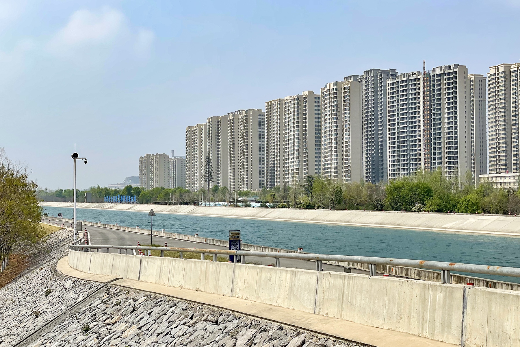 The central route of China’s South-North Water Transfer at Jiaozuo: operating canal, not the unbuilt western tunnels