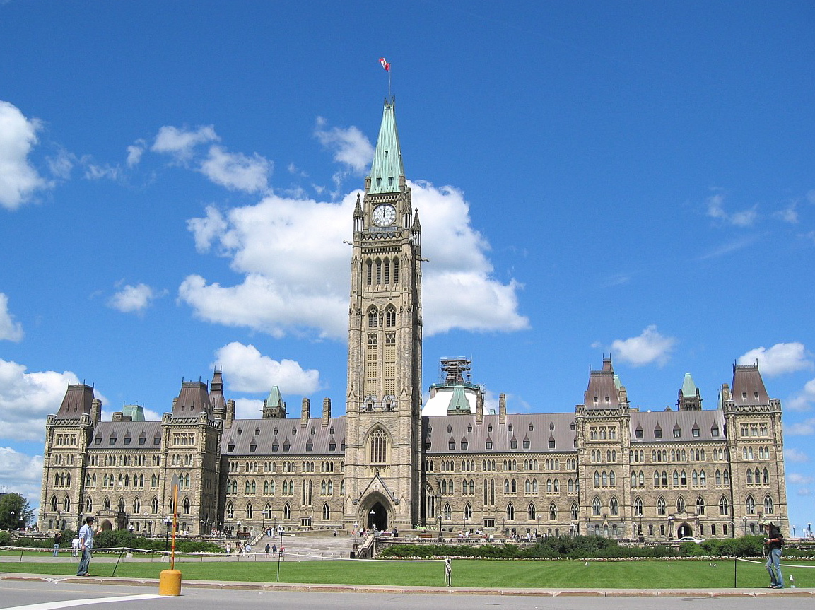 The Centre Block of Parliament Hill in Ottawa